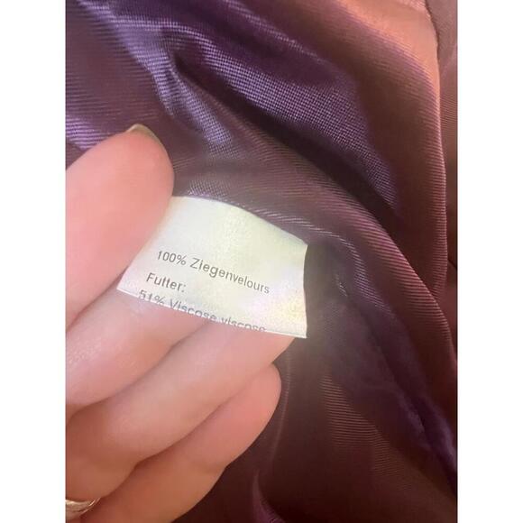 AKRIS punto 804398 Purple Suede Notched Lapel 2Button Blazer Jacket US 6 - Picture 5 of 11